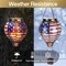 Solar Hot Air Balloon Lantern with Flickering Flame – Glass Outdoor Solar Light, Waterproof Hanging Garden Décor for Patio, Porch, or Yard, Perfect Birthday Gift for Women (American Flag Design)